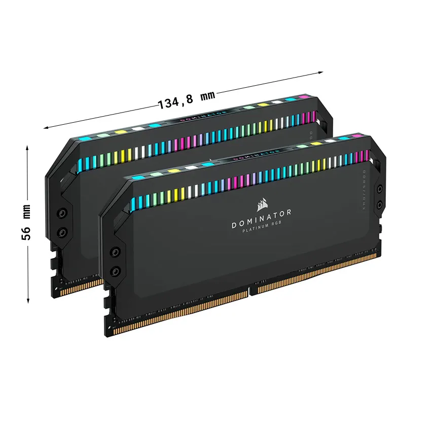 Ram Desktop Corsair DOMINATOR PLATINUM RGB Black (CMT64GX5M2B5200C40) 64GB (2x32GB) DDR5 5200MHz